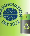 Brainnovation Day poster with logo and battery.